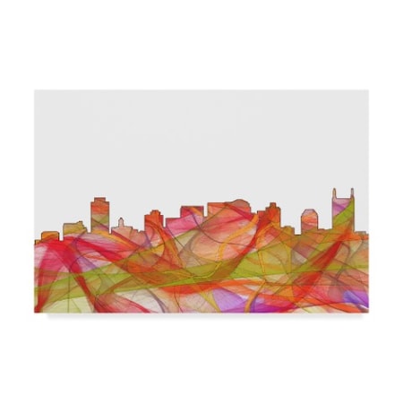 Marlene Watson 'Nashville Tennessee Skyline Swirl' Canvas Art,22x32